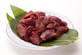 野生エゾ鹿肉角切り(冷凍)